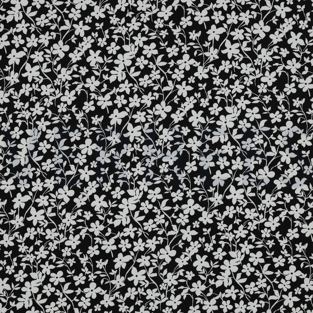 VISCOSE RADIANCE FLOWERS BLACK