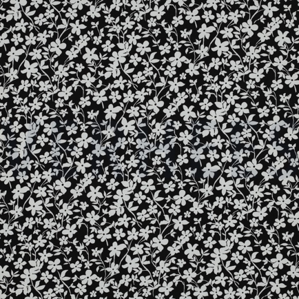 VISCOSE RADIANCE FLOWERS BLACK (hover)