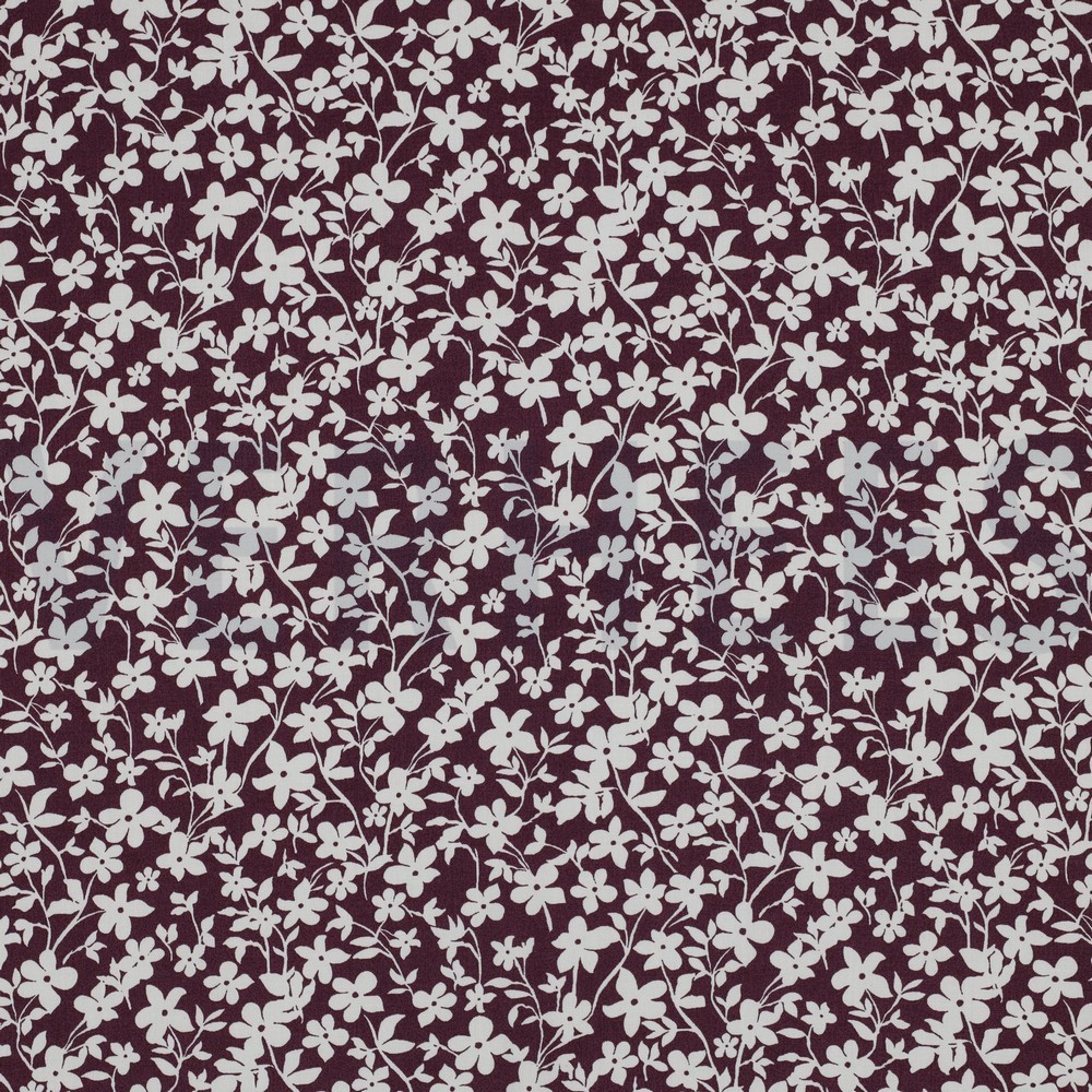 VISCOSE RADIANCE FLOWERS BORDEAUX