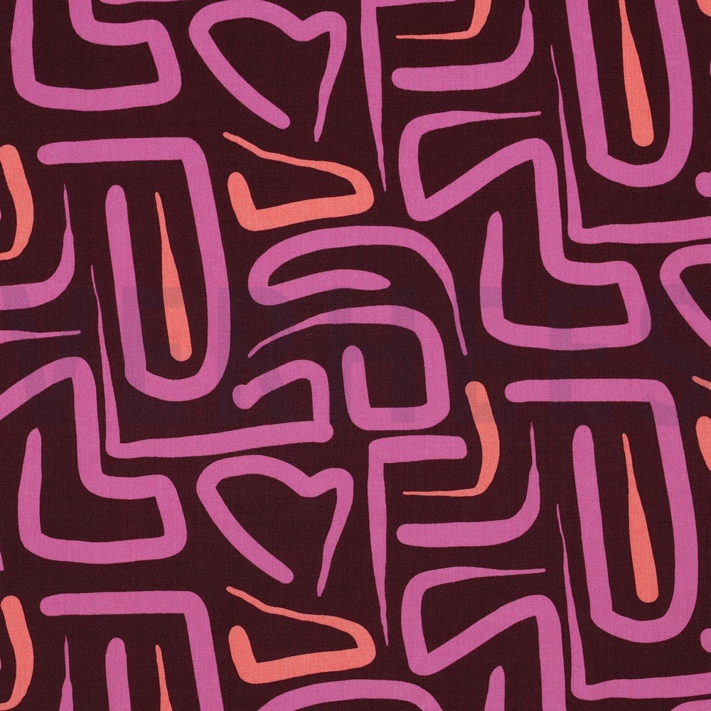 VISCOSE RADIANCE ABSTRACT BORDEAUX