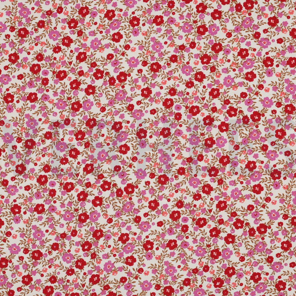 VISCOSE RADIANCE FLOWERS OFFWHITE