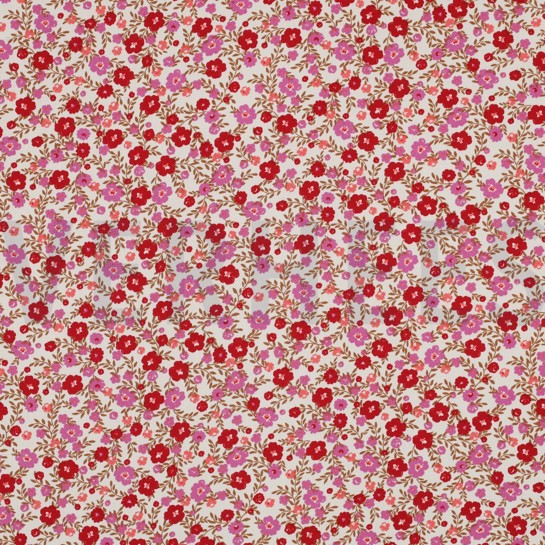 VISCOSE RADIANCE FLEURS BLANC CASSÉ #7