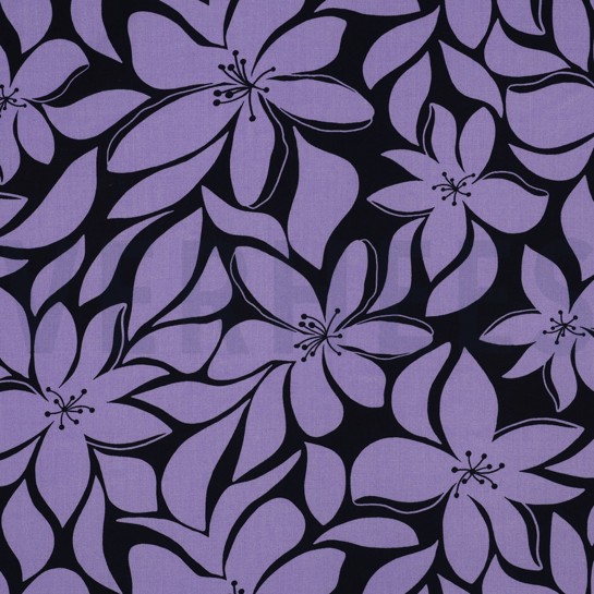 VISKOSE RADIANCE BLUMEN MARINEBLAU/LILA #7