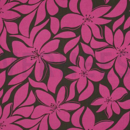 VISCOSE RADIANCE FLOWERS GREEN/PINK (hover)