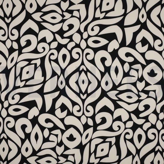 MAGNOLIA STRETCH ABSTRACT BLACK #7