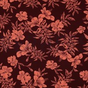 MAGNOLIA STRETCH TROPISCHE BLOEMEN BORDEAUXROOD (thumbnail)