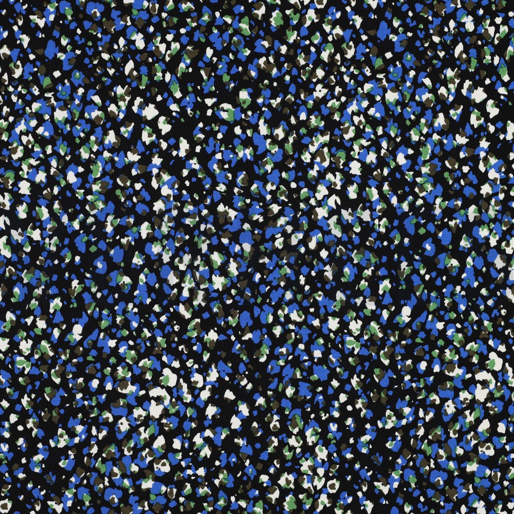 VISCOSE POPLIN STRETCH DIERENHUID ZWART