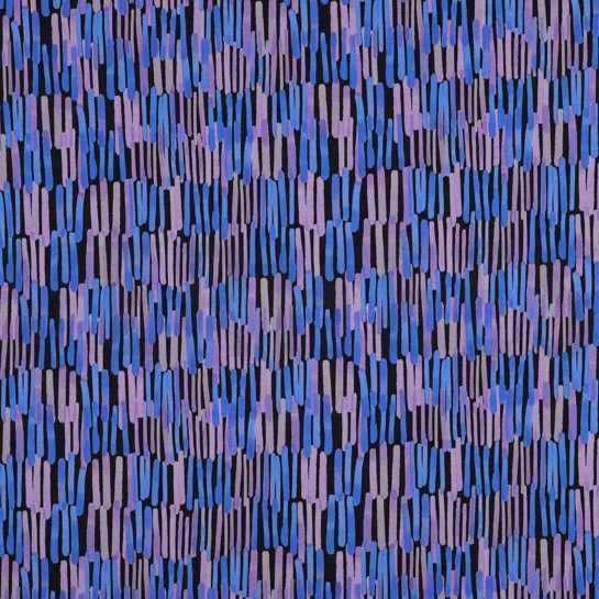 VISKOSE ROSELLA STRETCH DIGITAL STREIFEN SCHWARZ #7