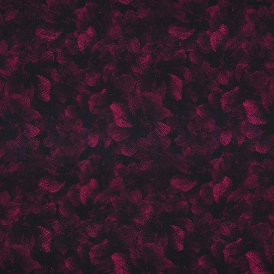 VISCOSE ROSELLA STRETCH DIGITAL FLEURS FUCHSIA #7