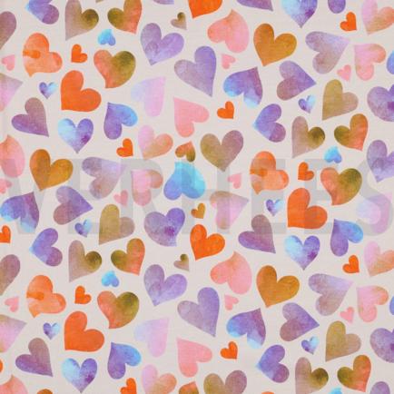 FRENCH TERRY DIGITAL HEARTS ECRU (hover)