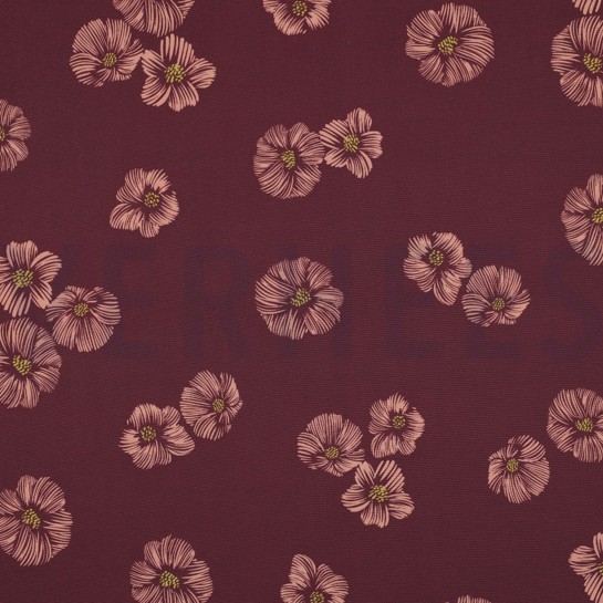 SOFTSHELL DIGITAL BLUMEN AUBERGINE #7