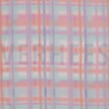 VISCOSE RADIANCE DIGITAL CHECKS PEACH (hover)