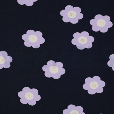 FRENCH TERRY GROSSE BLUMEN MARINEBLAU (hover)