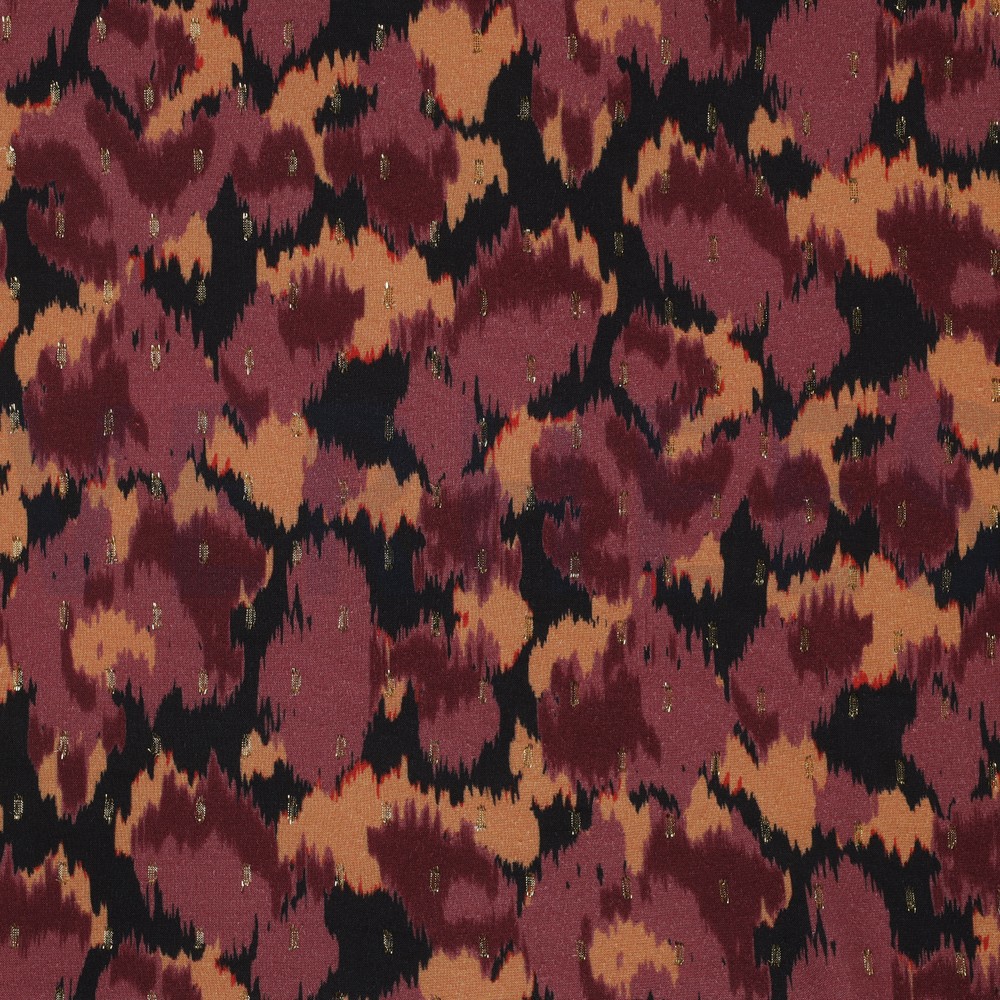 VISCOSE LUREX DIERENHUID ZWART