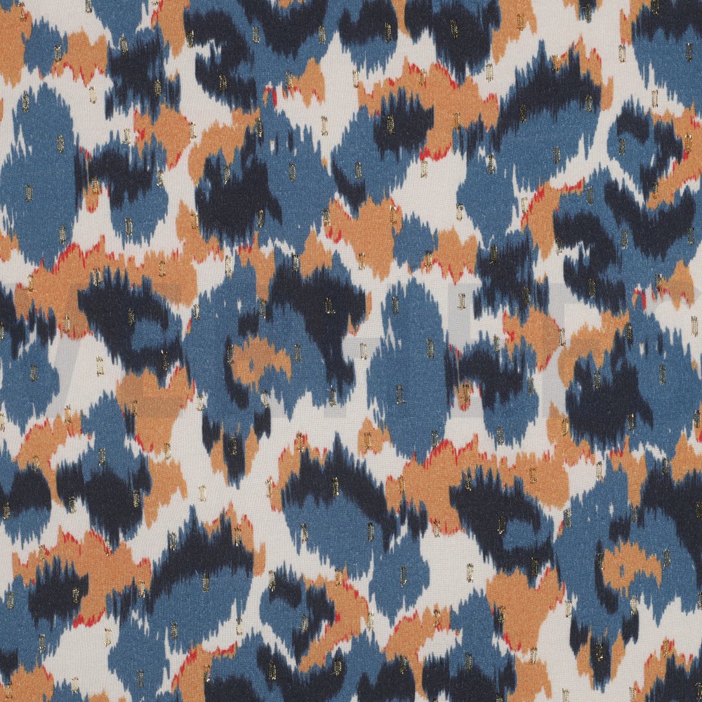 VISCOSE LUREX ANIMAL SKIN NAVY