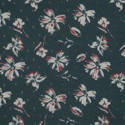 VISCOSE LUREX BLOEMEN DONKER SMARAGD (thumbnail)