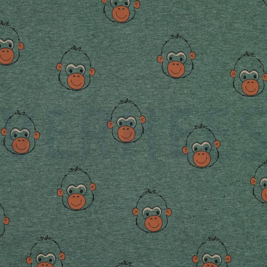 JERSEY MELANGE APEN DONKERGROEN #7