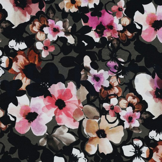 JERSEY DIGITAL FLOWERS ARMY GREEN #7