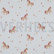 BAUMWOLLE POPELINE EINHÖRNER WEISS (thumbnail)