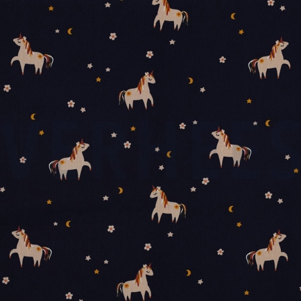 POPLIN UNICORNS NAVY (hover)