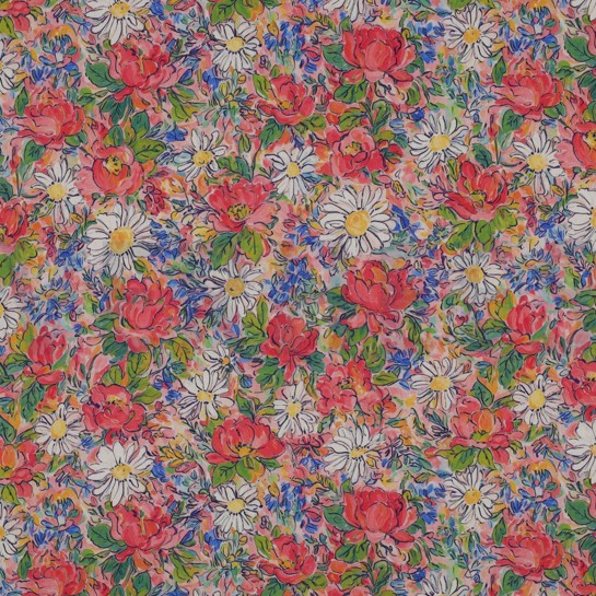 LENZING™ ECOVERO™ DIGITAL FLOWERS PINK #7