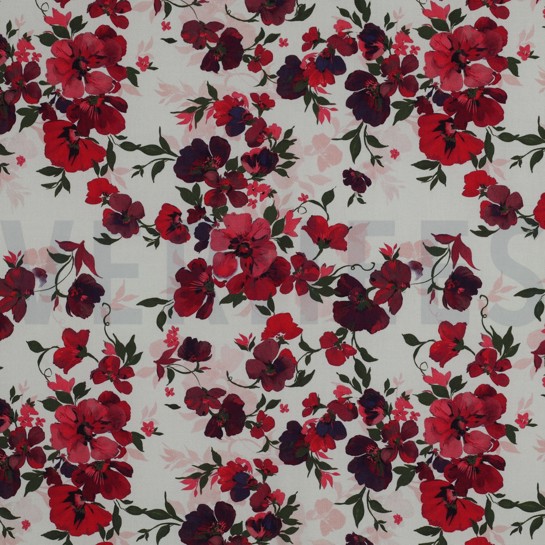 LENZING™ ECOVERO™ DIGITAL FLOWERS OFFWHITE #7