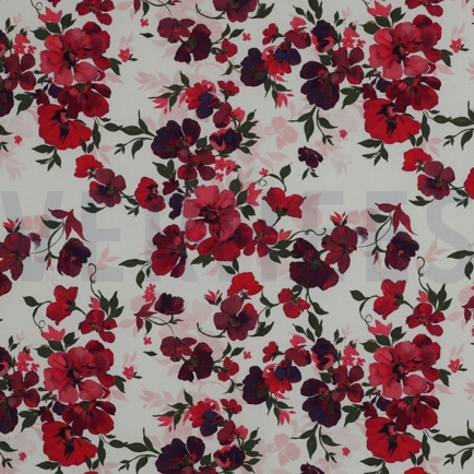 LENZING™ ECOVERO™ DIGITAL BLUMEN GEBROCHEN WEISS (hover)