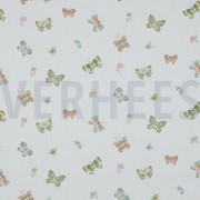 POPLIN DIGITAL BUTTERFLIES WHITE (thumbnail)