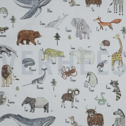 POPLIN DIGITAL ANIMALS WHITE (hover)