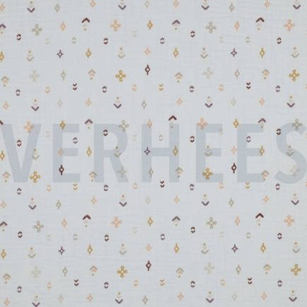 DOUBLE GAZE DE COTON SYMBOLE BLANC (hover)