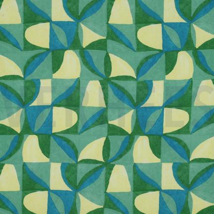LENZING™ ECOVERO™ DIGITAAL ABSTRACT GROEN (hover)