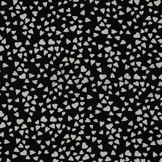 LENZING™ ECOVERO™ HEARTS BLACK #7