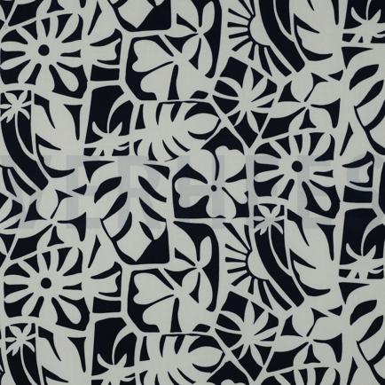 LENZING™ ECOVERO™ GEOMETRIC NAVY (hover)
