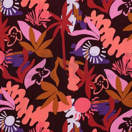 LENZING™ ECOVERO™ FLOWERS BURGUNDY (hover)