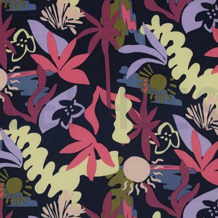 LENZING™ ECOVERO™ FLOWERS NAVY (hover)