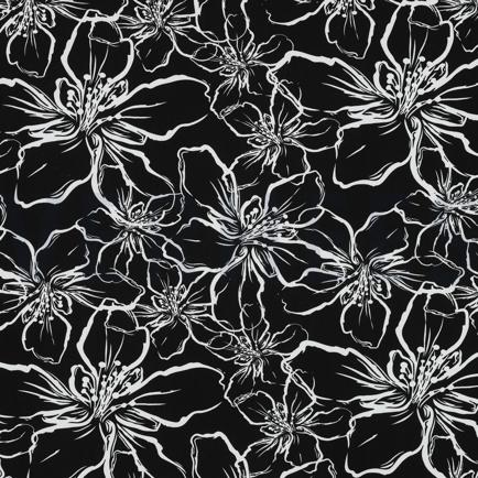 LENZING™ ECOVERO™ FLOWERS BLACK (hover)