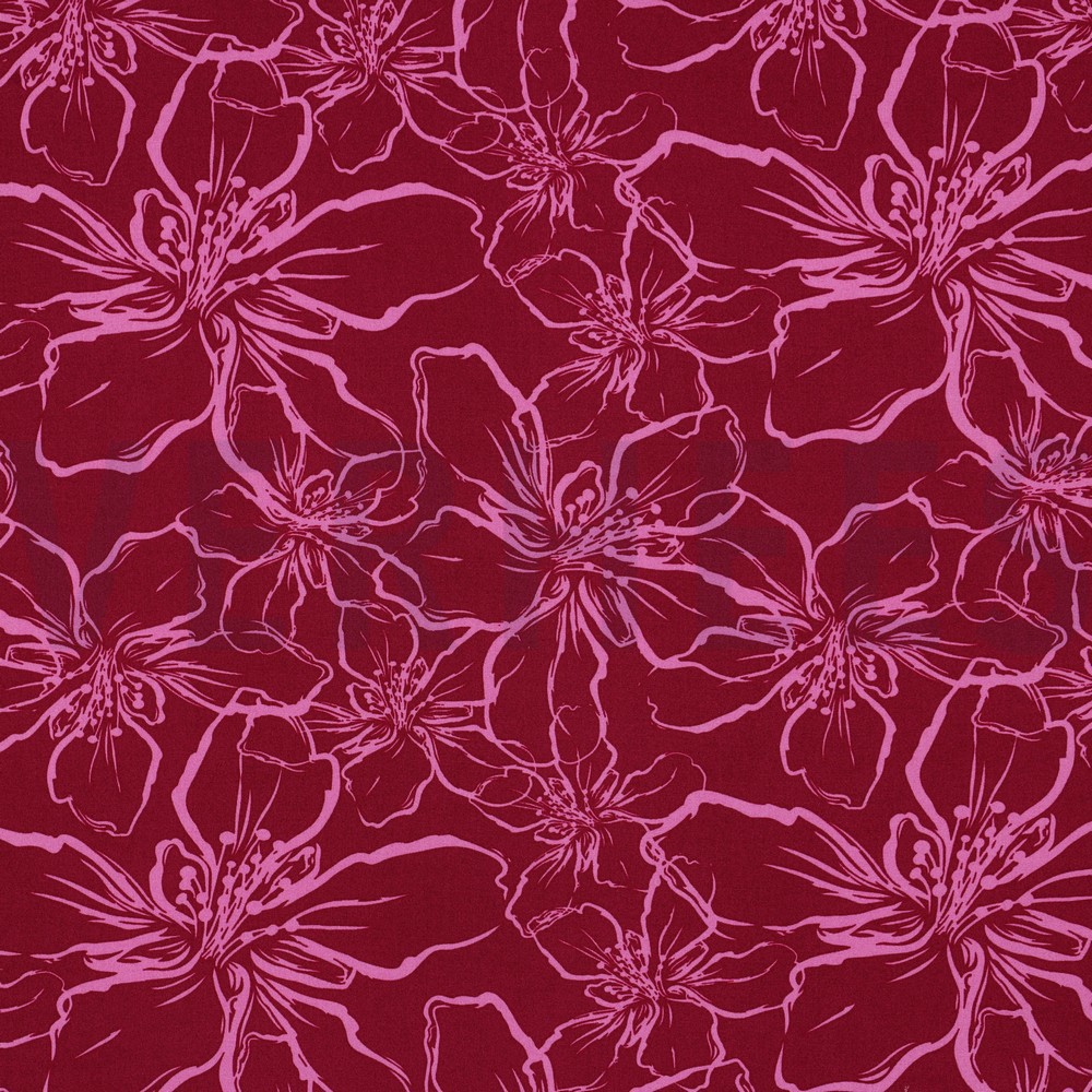 LENZING™ ECOVERO™ FLEURS FUCHSIA