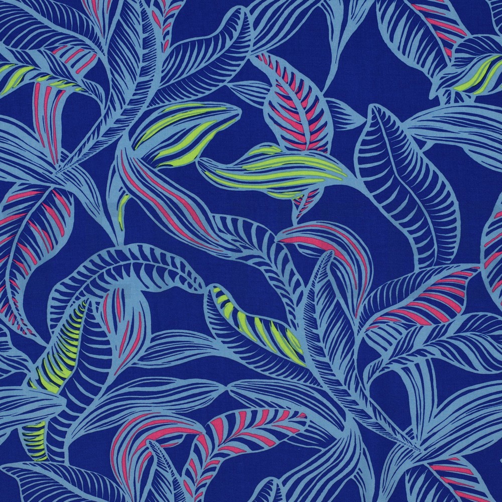 LENZING™ ECOVERO™ LEAVES COBALT