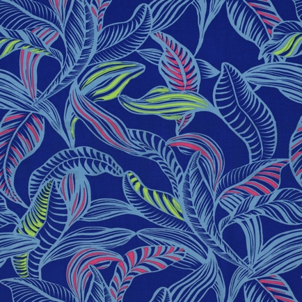 LENZING™ ECOVERO™ BLÄTTER KOBALTBLAU (hover)