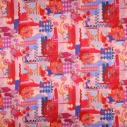 COTTON SATIN DIGITAL PATCHWORK RED (thumbnail)