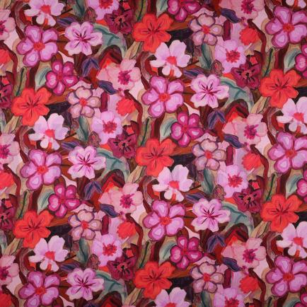 COTTON SATIN DIGITAL FLOWERS FUCHSIA (hover)