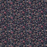 FINE POPLIN FLOWERS NAVY (thumbnail)