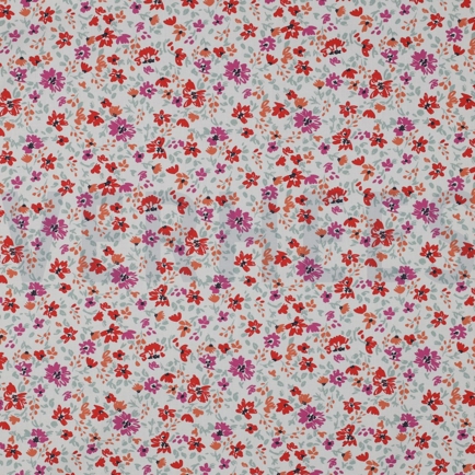 FINE POPLIN FLOWERS WHITE (hover)