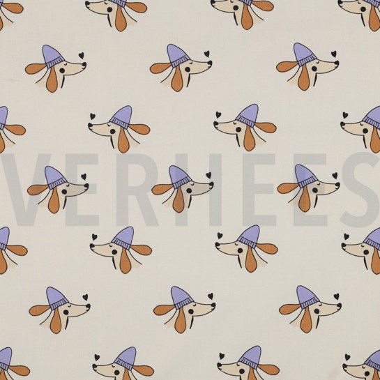 KATOENEN POPLIN HONDEN GEBROKEN WIT #7