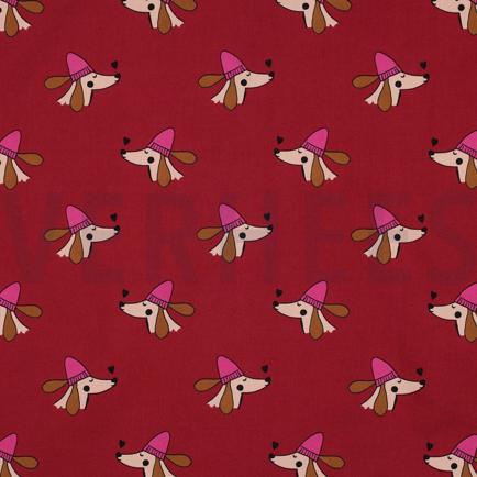 FINE POPLIN DOGS BURGUNDY (hover)