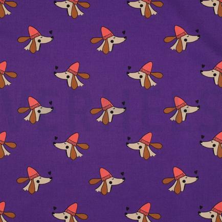 FINE POPLIN DOGS PURPLE (hover)