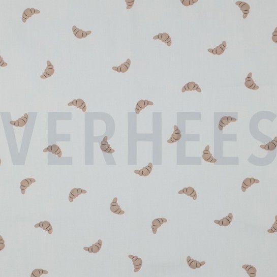 KATOENEN POPLIN DIGITAAL VIVE LA FRANCE WIT #7