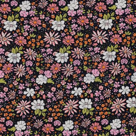 FRENCH TERRY BLOEMEN MARINEBLAUW (hover)