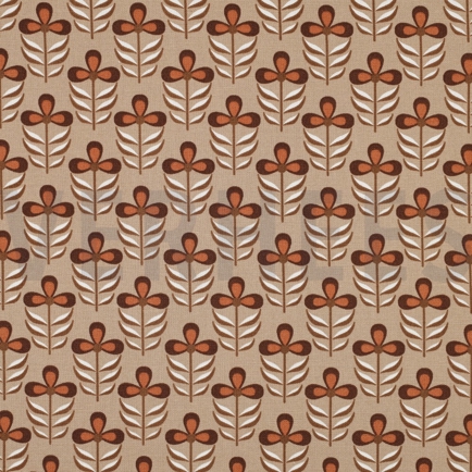 TOILE DÉCORATION FLEURS SABLE (hover)