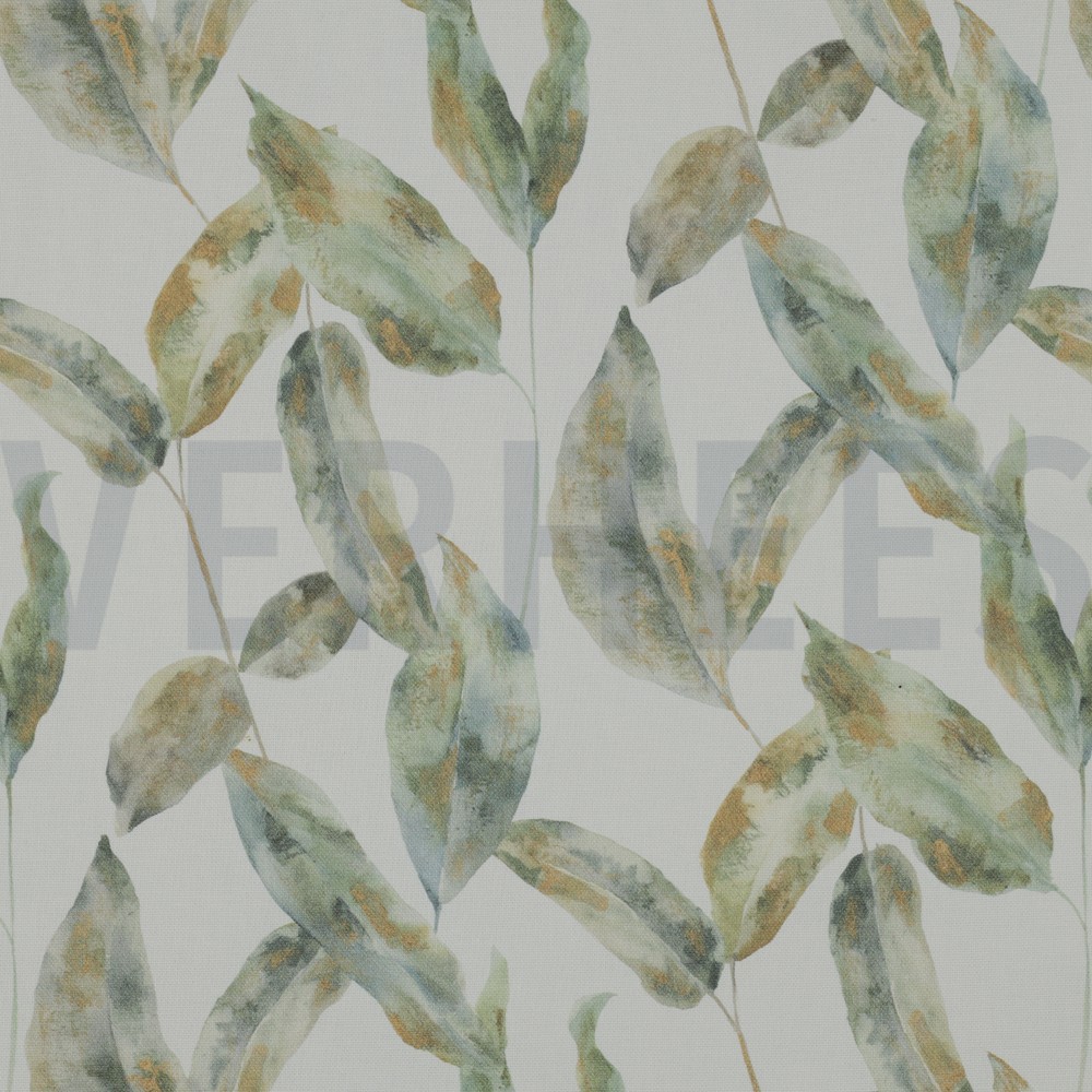 CANVAS DIGITAL BLÄTTER GEBROCHEN WEISS